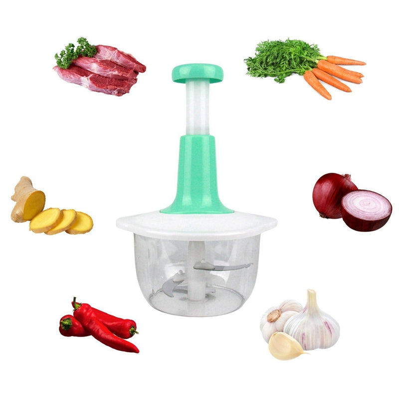 Manual Chopper 1500ML Vegetable Cutter with 3 stainless steel blades